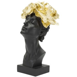 Mauro Ferretti Busto Mujer con Mariposa 21x20x36,5 cm oro negro