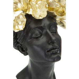 Mauro Ferretti Busto Mujer con Mariposa 21x20x36,5 cm oro negro