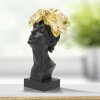 Mauro Ferretti Busto Mujer con Mariposa 21x20x36,5 cm oro negro