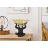 Mauro Ferretti figurita decorativa mono con hoja cuenco 25.2x21x24 cm oro negro