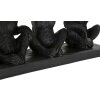 Mauro Ferretti figurita decorativa trío mono con hoja cuenco 43x15,7x20 cm oro negro