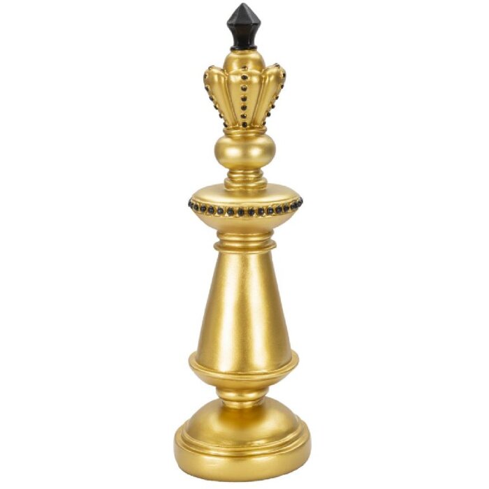 Mauro Ferretti pieza de ajedrez rey Ø 11x32,5 cm oro negro decoración