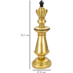 Mauro Ferretti pieza de ajedrez rey Ø 11x32,5 cm oro negro decoración
