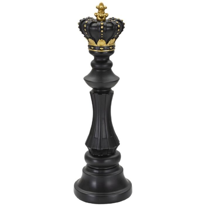 Mauro Ferretti pieza de ajedrez rey Ø 13x40,5 cm decoración oro negro