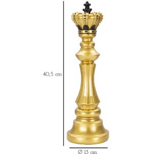 Mauro Ferretti pieza de ajedrez rey Ø 13x40,5 cm oro negro decoración