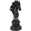 Mauro Ferretti pieza de ajedrez caballo 14x11x27 cm decoración oro negro