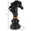 Mauro Ferretti pieza de ajedrez caballo 14x11x27 cm decoración oro negro