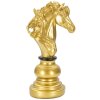 Mauro Ferretti pieza de ajedrez caballo decoración 14x11x27 cm oro negro