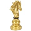 Mauro Ferretti pieza de ajedrez caballo decoración 14x11x27 cm oro negro