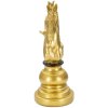 Mauro Ferretti pieza de ajedrez caballo decoración 14x11x27 cm oro negro