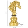Mauro Ferretti pieza de ajedrez caballo decoración 14x11x27 cm oro negro