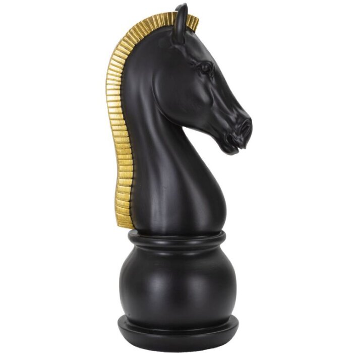 Pieza de ajedrez Mauro Ferretti caballo Ø18.5x50 cm oro negro
