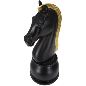 Pieza de ajedrez Mauro Ferretti caballo Ø18.5x50 cm oro negro