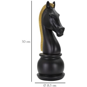 Pieza de ajedrez Mauro Ferretti caballo Ø18.5x50 cm oro negro