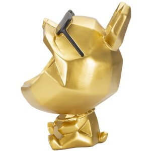 Mauro Ferretti figurita decorativa perro Ø17x23,5 cm oro negro
