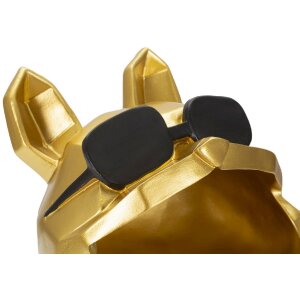 Mauro Ferretti figurita decorativa perro Ø17x23,5 cm oro negro