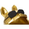 Mauro Ferretti figurita decorativa perro Ø17x23,5 cm oro negro