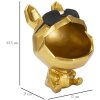 Mauro Ferretti figurita decorativa perro Ø17x23,5 cm oro negro
