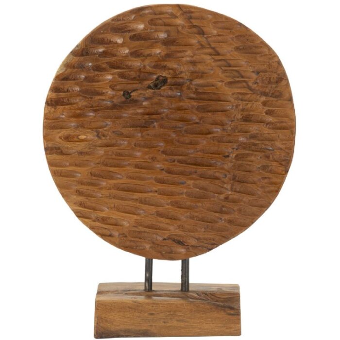 Mauro Ferretti escultura Moneda 30x1,5x40 cm teka marrón