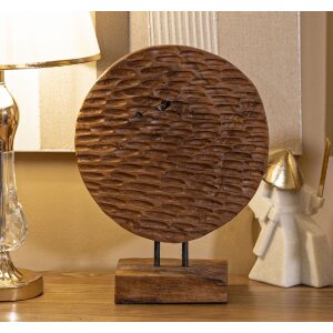 Mauro Ferretti escultura Moneda 30x1,5x40 cm teka marrón