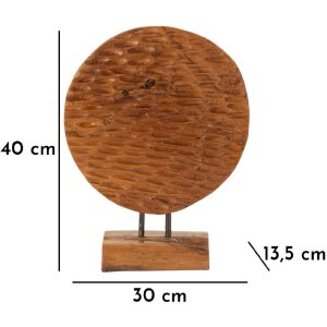 Mauro Ferretti escultura Moneda 30x1,5x40 cm teka marrón