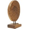 Mauro Ferretti escultura Moneda 30x1,5x40 cm teka marrón