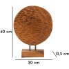 Mauro Ferretti escultura Moneda 30x1,5x40 cm teka marrón