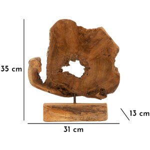 Mauro Ferretti escultura Bintang 31x13x35 cm teca marrón