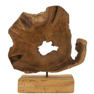Mauro Ferretti escultura Bintang 31x13x35 cm teca marrón