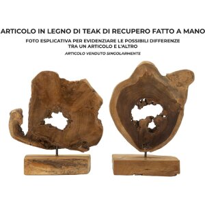 Mauro Ferretti escultura Bintang 31x13x35 cm teca marrón