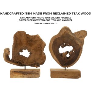 Mauro Ferretti escultura Bintang 31x13x35 cm teca marrón