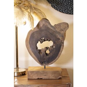 Mauro Ferretti escultura Bintang 31x13x35 cm teca marrón