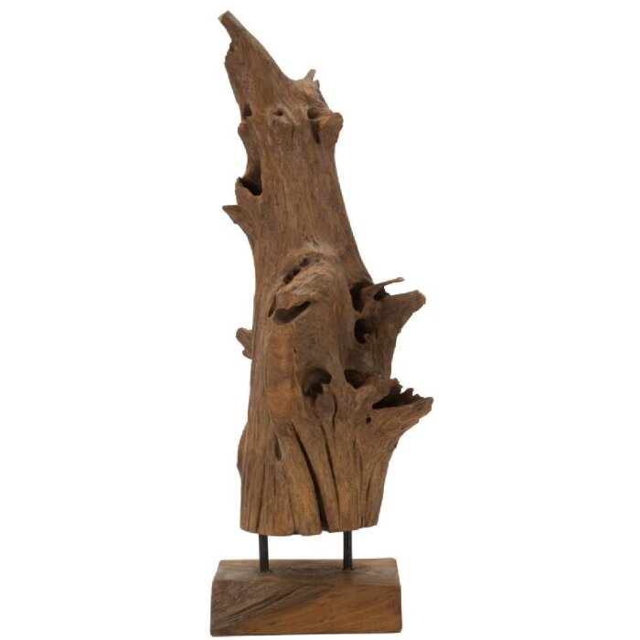 Mauro Ferretti escultura Akar 23x27x64 cm teca marrón