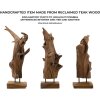 Mauro Ferretti escultura Akar 23x27x64 cm teca marrón