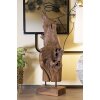 Mauro Ferretti escultura Akar 23x27x64 cm teca marrón