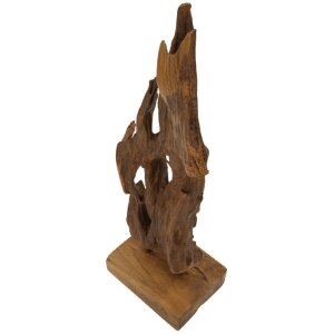 Mauro Ferretti Akar escultura teca marrón 18x13x55 cm