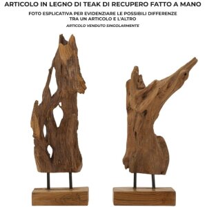 Mauro Ferretti Akar escultura teca marrón 18x13x55 cm
