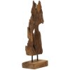Mauro Ferretti Akar escultura teca marrón 18x13x55 cm