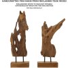 Mauro Ferretti Akar escultura teca marrón 18x13x55 cm
