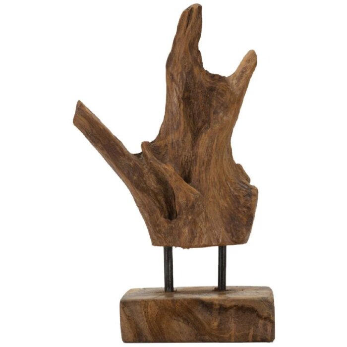Mauro Ferretti Akar escultura teca marrón 20x11x34 cm