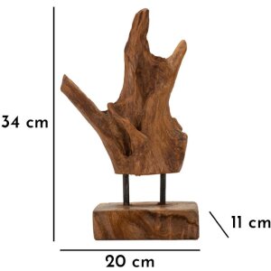 Mauro Ferretti Akar escultura teca marrón 20x11x34 cm