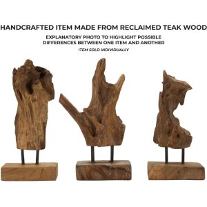 Mauro Ferretti Akar escultura teca marrón 20x11x34 cm