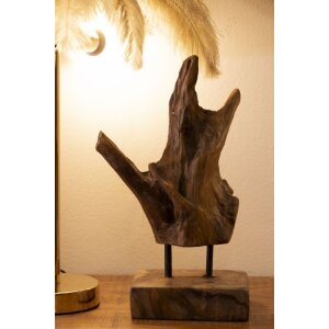Mauro Ferretti Akar escultura teca marrón 20x11x34 cm