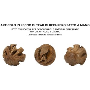 Bola decorativa de teca Mauro Ferretti Ø50 cm marrón