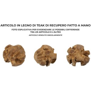 Bola decorativa de teca Mauro Ferretti Ø40 cm marrón