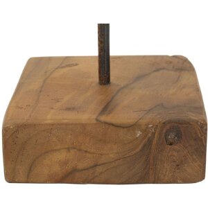 Mauro Ferretti escultura estrella de madera de teca 28x12x42 cm marrón