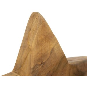 Mauro Ferretti escultura estrella de madera de teca 28x12x42 cm marrón