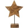 Mauro Ferretti escultura estrella de madera de teca 28x12x42 cm marrón