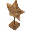 Mauro Ferretti escultura estrella de madera de teca 28x12x42 cm marrón