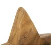 Mauro Ferretti escultura estrella de madera de teca 28x12x42 cm marrón